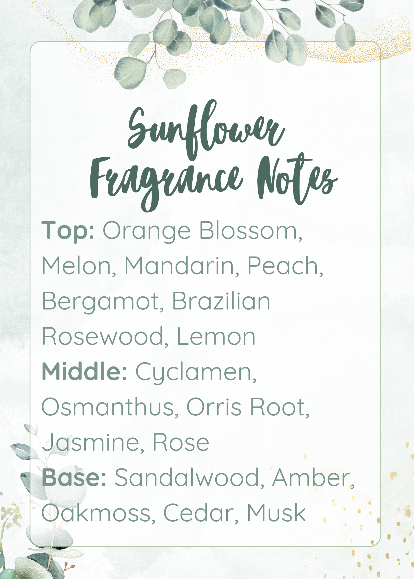 Sunflower Soy Wax Melt (2.75oz/78g)