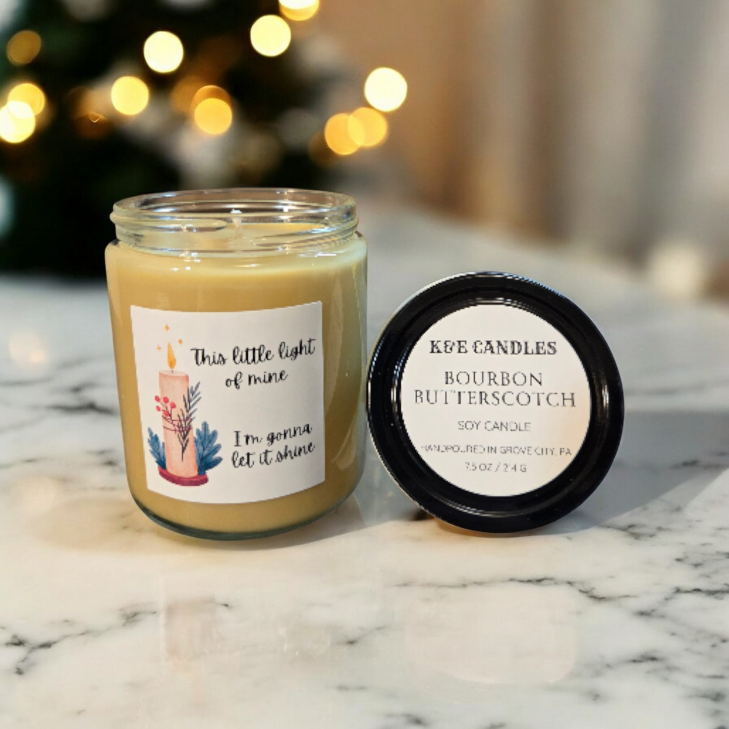 This Little Light of Mine Christmas Soy Candles, 7.5oz (214g)