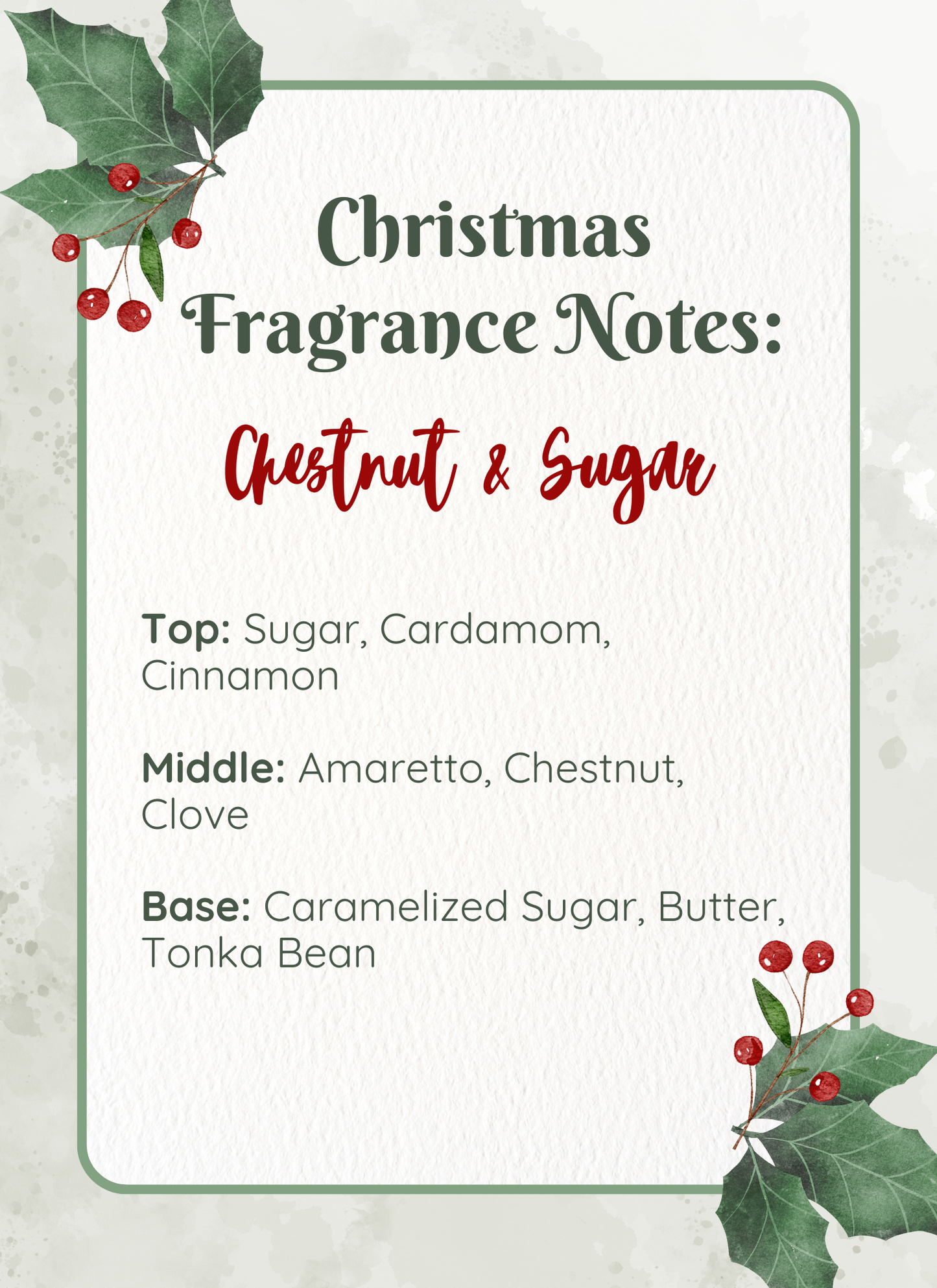 Chestnut & Sugar Soy Wax Melt (2.75oz/78g)