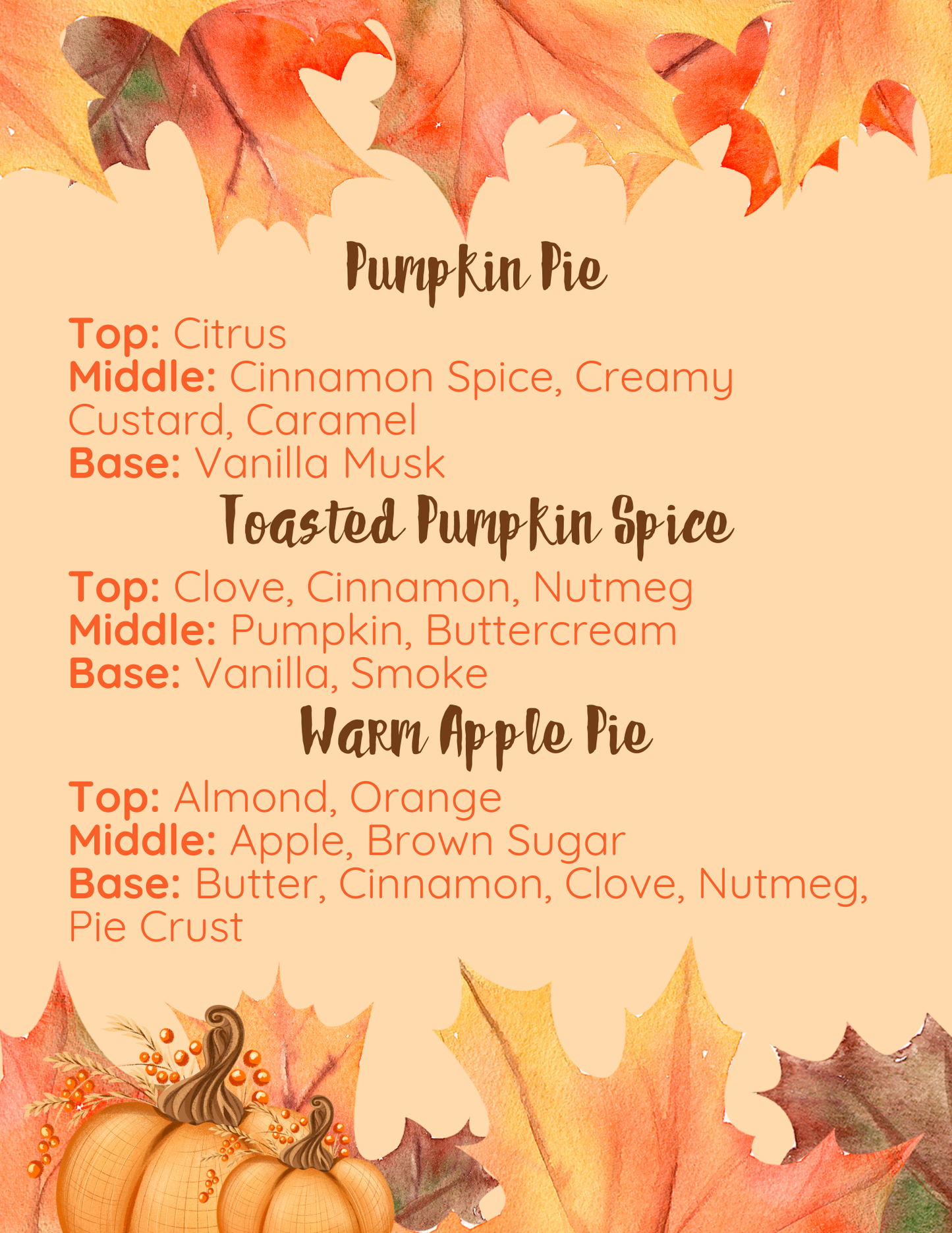 Falling Leaves Soy Wax Melts (5oz/142g)