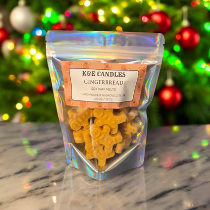 Gingerbread Soy Wax Melts, 4.5oz, Christmas Gifts, Paraffin-Free, Phthalate-Free