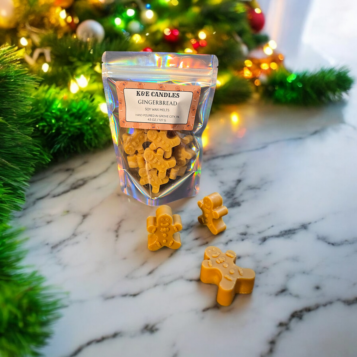 Gingerbread Soy Wax Melts, 4.5oz, Christmas Gifts, Paraffin-Free, Phthalate-Free