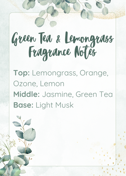 Green Tea & Lemongrass Soy Wax Melt (2.75oz/78g)