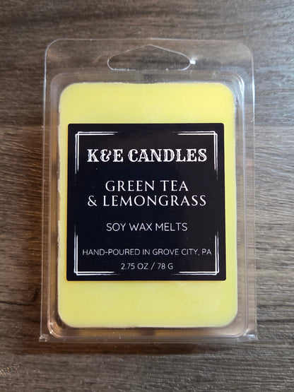 Green Tea & Lemongrass Soy Wax Melt (2.75oz/78g)