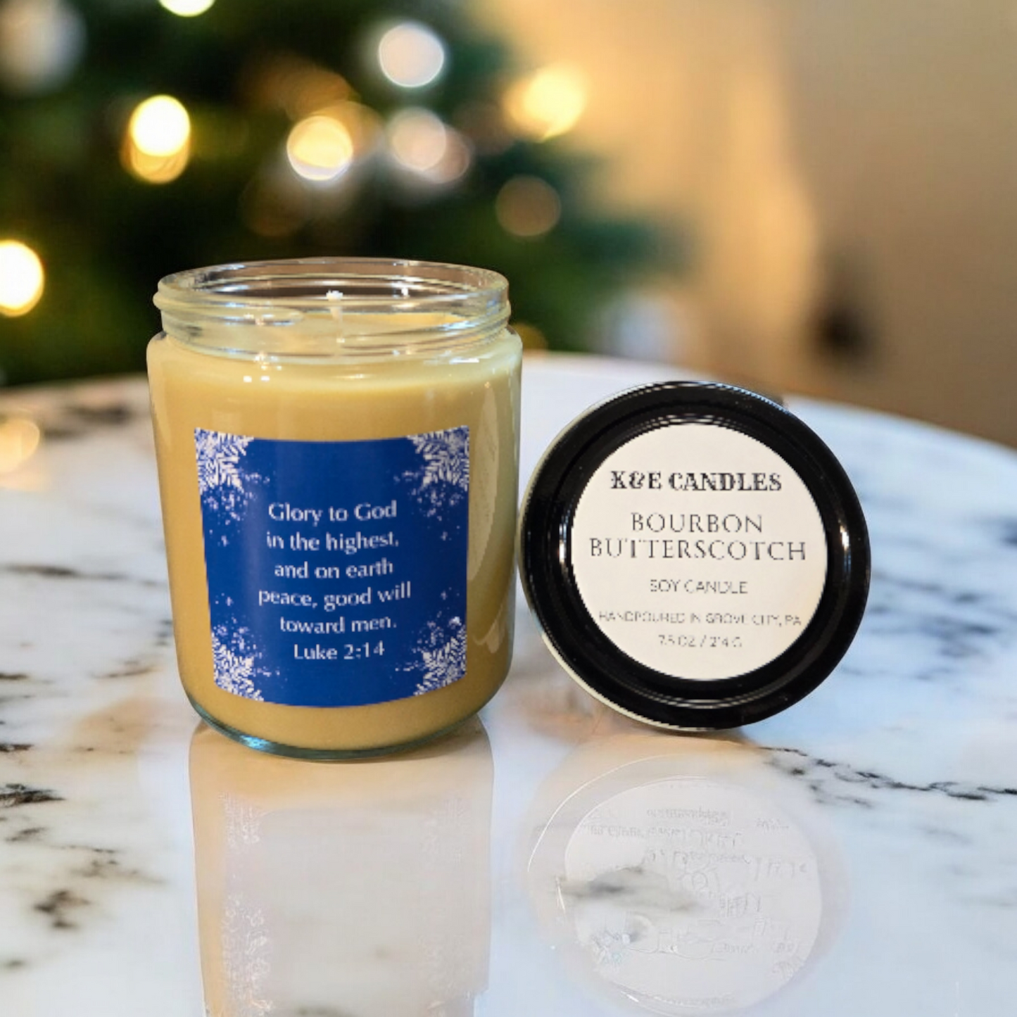 Peace & Good Will Christmas Soy Candles, 7.5oz (214g)