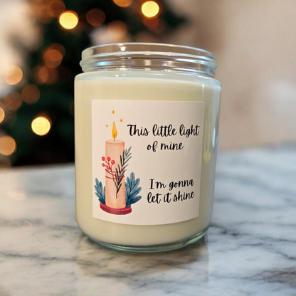 This Little Light of Mine Christmas Soy Candles, 7.5oz (214g)