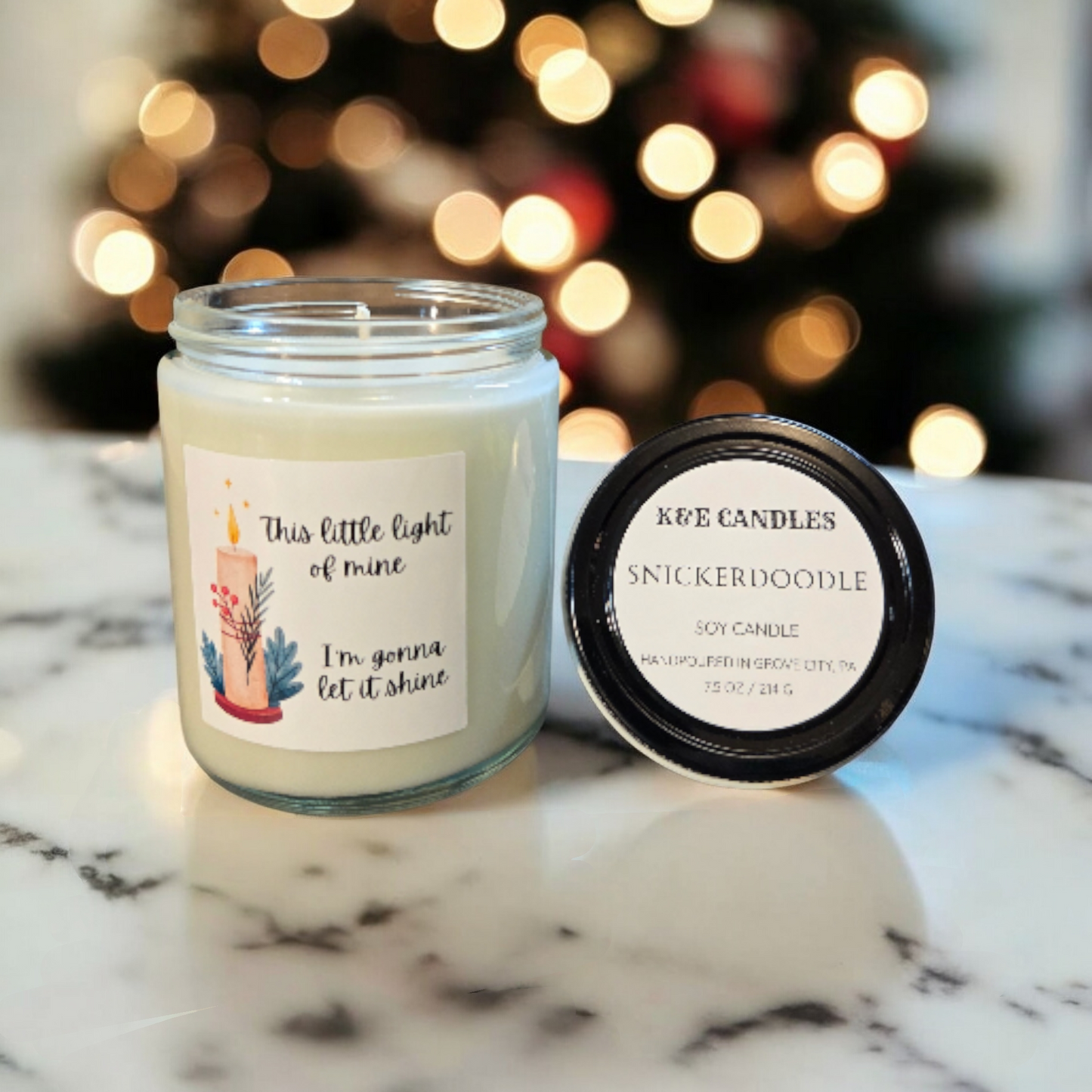 This Little Light of Mine Christmas Soy Candles, 7.5oz (214g)