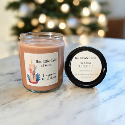 This Little Light of Mine Christmas Soy Candles, 7.5oz (214g)